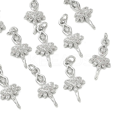SHEGRACE Brass Micro Pave Cubic Zirconia Pendants XGRQ3D293-486P-1