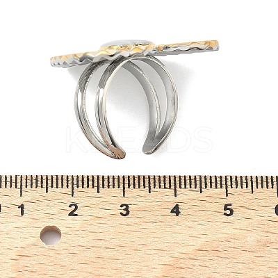 304 Stainless Steel Cuff Open Rings LS-RJEW-P180-01A-1