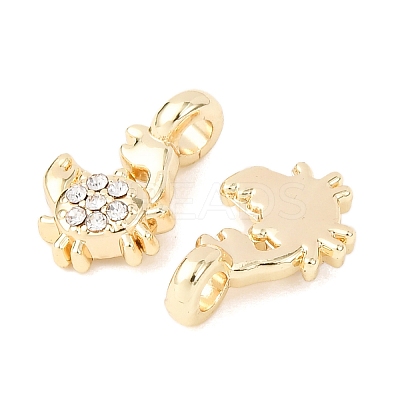 Alloy Rhinestone Charms FIND-C076-03G-1