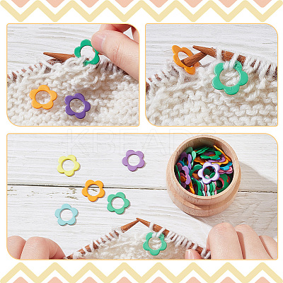 60Pcs Alloy Knitting Stitch Marker Rings FIND-NB0003-47-1