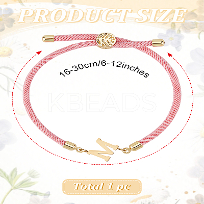 1Pc Adjustable Nylon Cord Slider Bracelets for Women BJEW-LP0001-32M-03-1