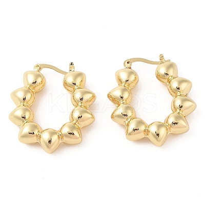 Rack Plating Brass Hoop Earrings for Women EJEW-G394-16G-1