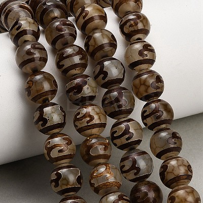 Tibetan Style dZi Beads Strands GG-CBA4812-B08-10MM-1