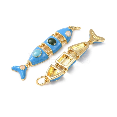 Brass Enamel Pendants KK-C143-44A-G01-1