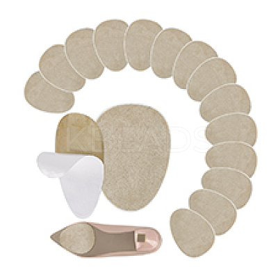 20Pcs Arch Suede Fabric Non-Slip Shoes Pads AJEW-PH0007-57B-1