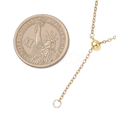Adjustable 2MM 304 Stainless Steel Cable Chain Lariat Necklace Makings NJEW-JN05859-1
