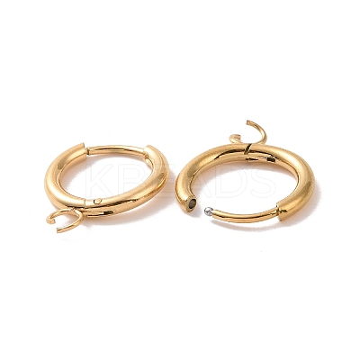 PVD Vacuum Plating Stainless Steel Huggie Hoop Earring Findings X-STAS-J400-36G-1