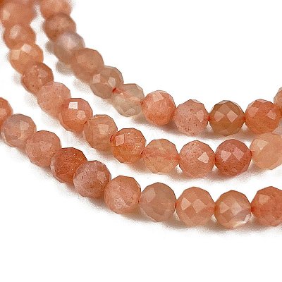 Natural Peach Moonstone Beads Strands G-C127-A02-02-1