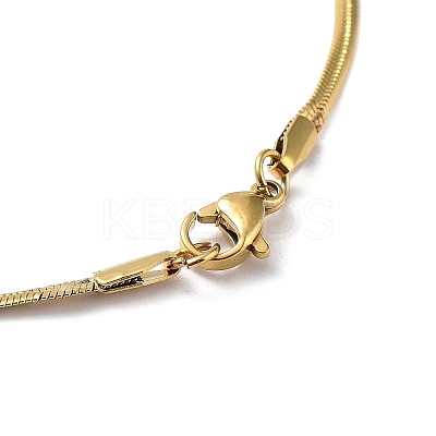 304 Stainless Steel Flat Snake Chain Necklaces for Women NJEW-D058-04G-1