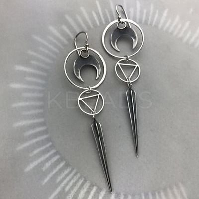 Moon Gothic Style Alloy Dangle Earrings FS-WG16F02-02-1