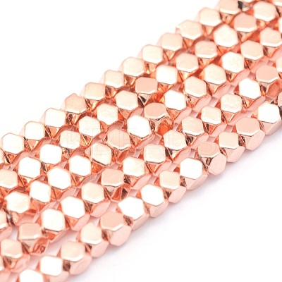 Electroplate Non-magnetic Synthetic Hematite Beads Strands G-L485-10B-RG-1