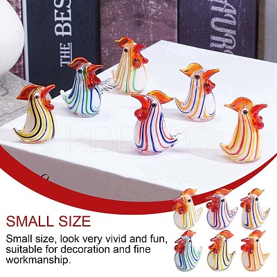 6Pcs Glass Chick Figurine JX538A-1