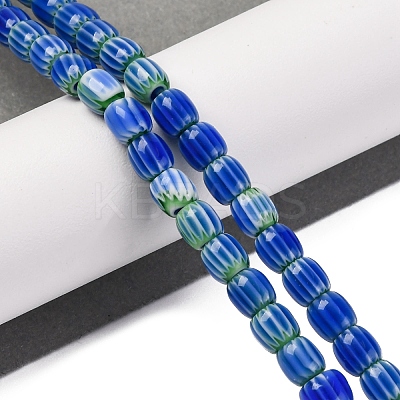 Handmade Lampwork Chevron Beads Strands LAMP-K041-01A-21-1