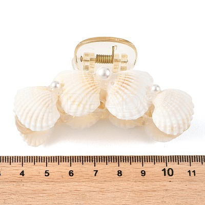 Bowknot Shape Natural White Shell Claw Hair Clips PHAR-TA000007-1