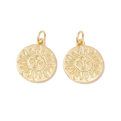 Rack Plating Brass Pendants KK-C247-02G-1