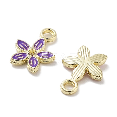 Rack Plating Alloy Enamel Charms PALLOY-F311-01G-1