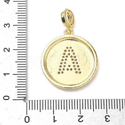 Brass Micro Pave Clear Cubic Zirconia Pendants KK-L253-17G-A-1