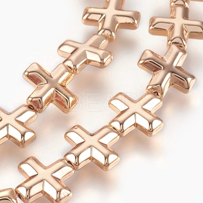 Electroplated Non-magnetic Synthetic Hematite Bead Strand G-E498-19-1