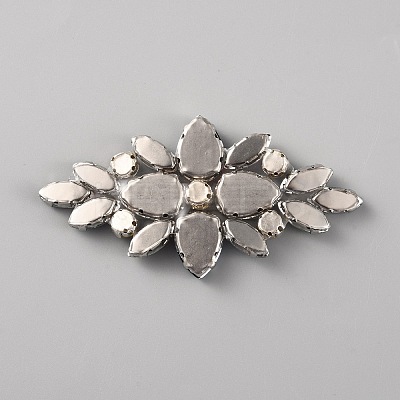 Glass Cabochons(Hot Melt Adhesive On The Back) LS-GGLA-WH0020-18E-1