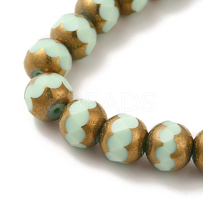 Opaque Solid Color Glass Beads Strands GLAA-G098-02A-1