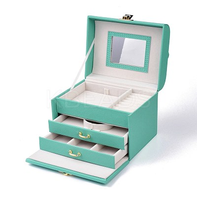 PU Leather Jewelry Organizer Box CON-P012-04B-1