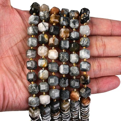 Natural Eagle Eye Stone Beads Strands G-K389-A02-01-1