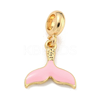 Rack Plating Alloy Enamel Fishtail European Dangle Charms FIND-B034-49G-01-1