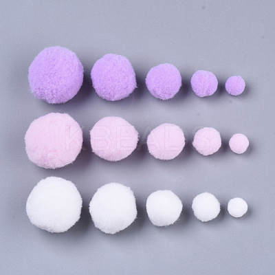 DIY Doll Craft Polyester High-elastic Pom Pom Ball AJEW-R093-01-C13-1
