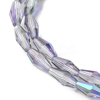 Transparent Electroplate Glass Beads Strands GLAA-K064-05A-HR01-1