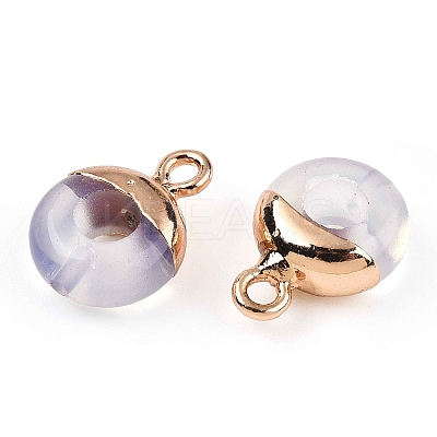 Synthetic Opalite Flat Round/Donut Charms G-I347-18-1