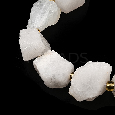 Raw Rough Natural White Jade Beads Strands G-Z087-A05-1