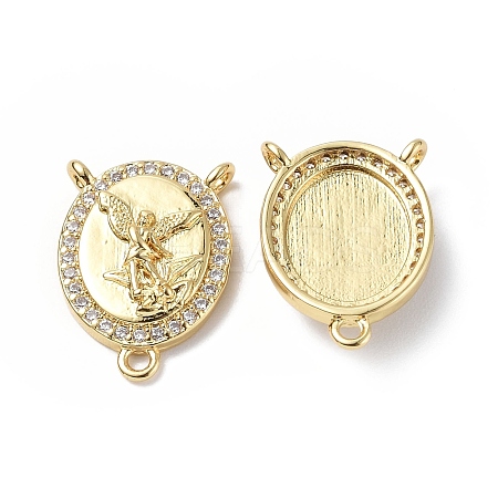 Eco-Friendly Rack Plating Brass Micro Pave Cubic Zirconia Chandelier Components Links LS-KK-F845-11G-1