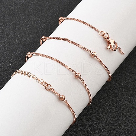 Brass Satellite Chains  Necklaces for Women NJEW-D302-27RG-1