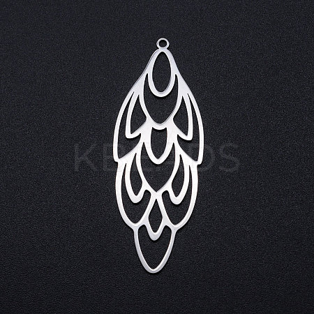Tarnish Resistant 201 Stainless Steel Big Filigree Pendants LS-STAS-T049-T698-1-1