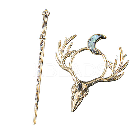 Skull Alloy Hair Sticks PW-WG17AB8-01-1