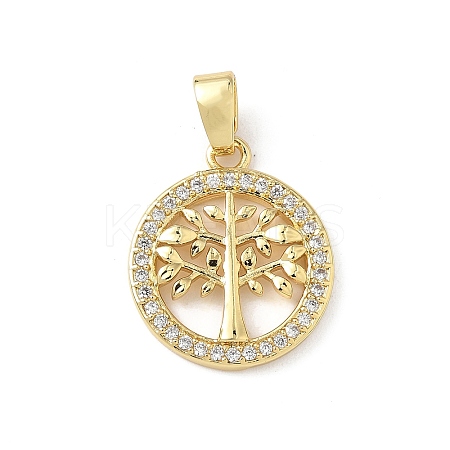 Brass Micro Pave Cubic Zirconia Pendants KK-S337-06G-A-1
