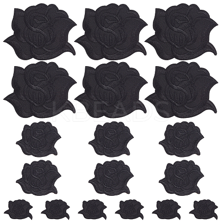 15Pcs 3 Styles Iron on Cloth Patches FIND-CY0001-18-1