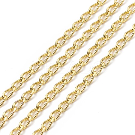 Electroplate Brass Teardrop Twisted Chains CHC-XCP0001-35-1