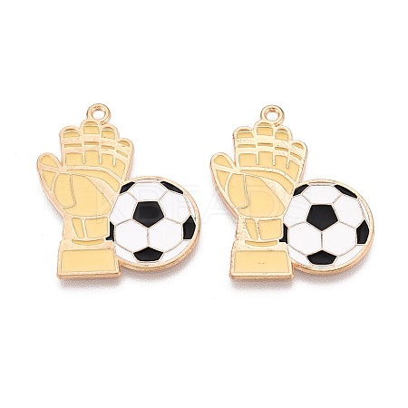 Alloy & Enamel Pendants ENAM-T021-64G-1