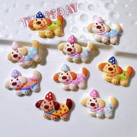 Opaque Resin Cabochons RESI-G125-01-1