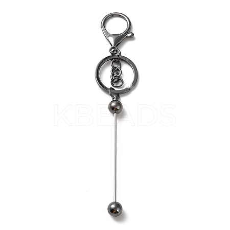 Alloy Bar Beadable Keychain for Jewelry Making DIY Crafts X-KEYC-A011-01B-1