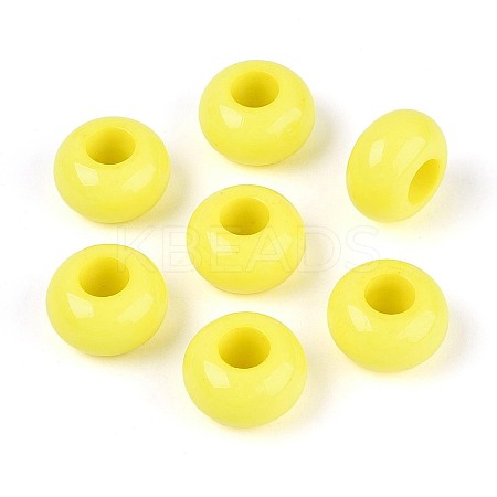 Opaque Acrylic European Large Hole Beads SACR-N019-03E-1