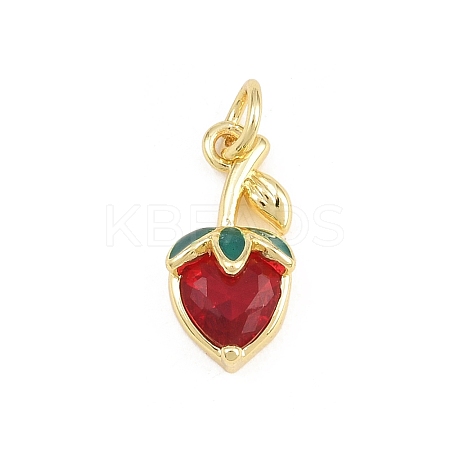 Brass Micro Pave Colorful Cubic Zirconia Pendants KK-E798-06C-G-1