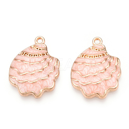 Rack Plating Alloy Enamel Pendant ENAM-Q449-12G-03-1