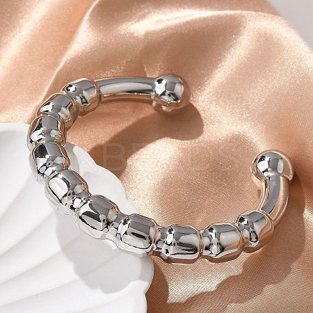 304 Stainless Steel Cuff Bangles BJEW-S161-01S-1