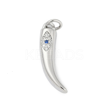 Brass Micro Pave Clear Cubic Zirconia Pendants KK-G522-12P-1