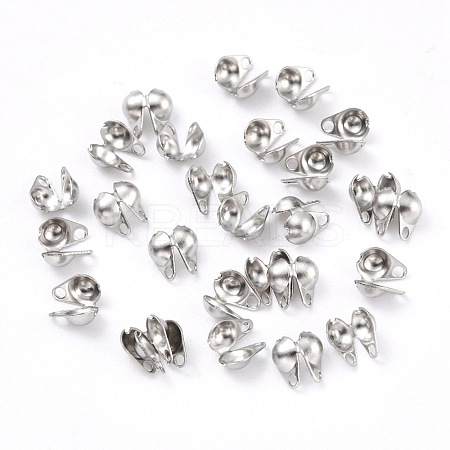 Tarnish Resistant 304 Stainless Steel Bead Tips STAS-P126-05P-1