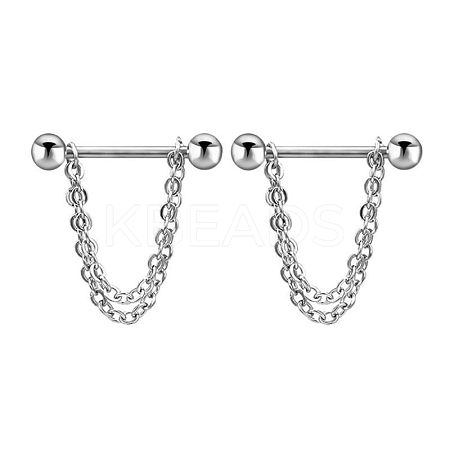 304 Stainless Steel Nipple Rings WG03B2E-10-1