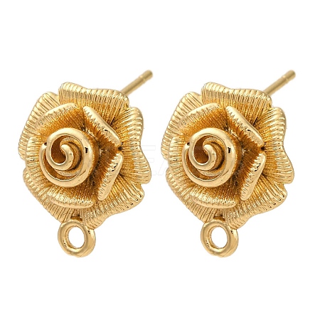 Brass Earring Findings KK-D388-05G-1