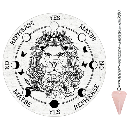 AHADEMAKER 1Pc Cone/Spike/Pendulum Natural Rose Quartz Stone Pendants DIY-GA0004-24I-1